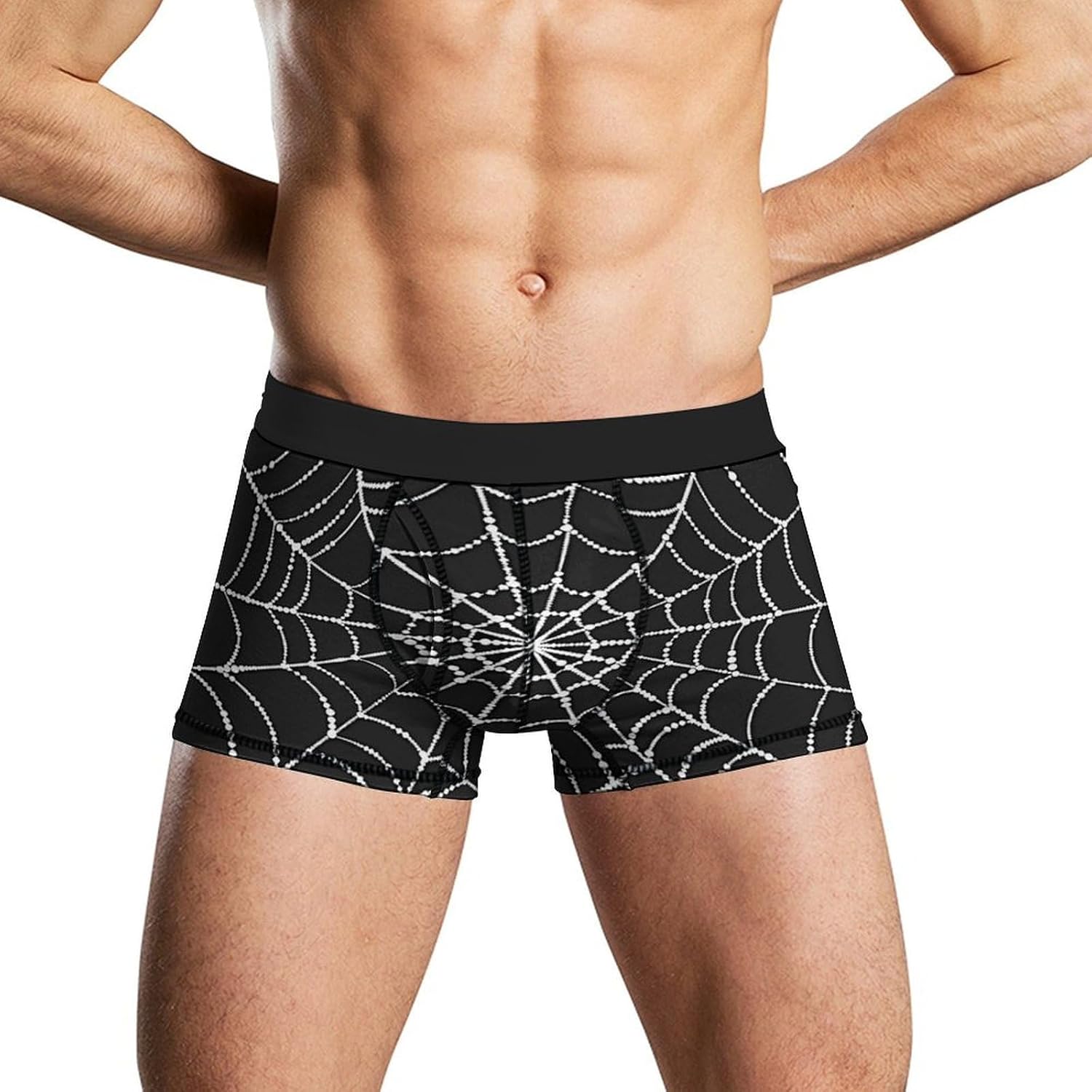 Goth Spider Web Mens Boxer Briefs Breathable Underwear Trunks Short Pants