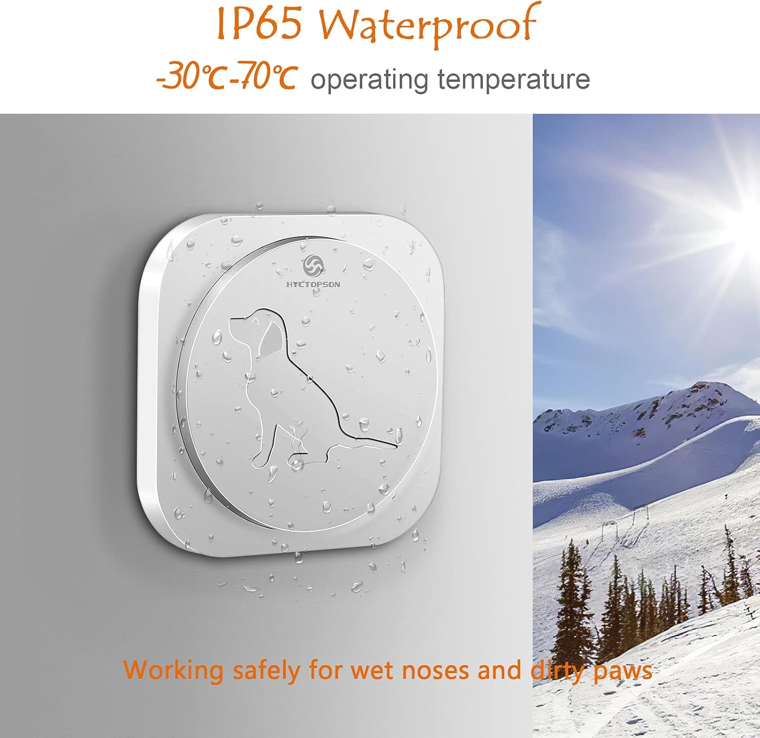 HYCTOPSON Dog Bell for Door Potty Training Bells for Dogs to Ring to go Outside Wireless Dog Doorbell Waterproof Touch Buttons for Communication with Clicker for Puppies Doggy … : Pet Supplies