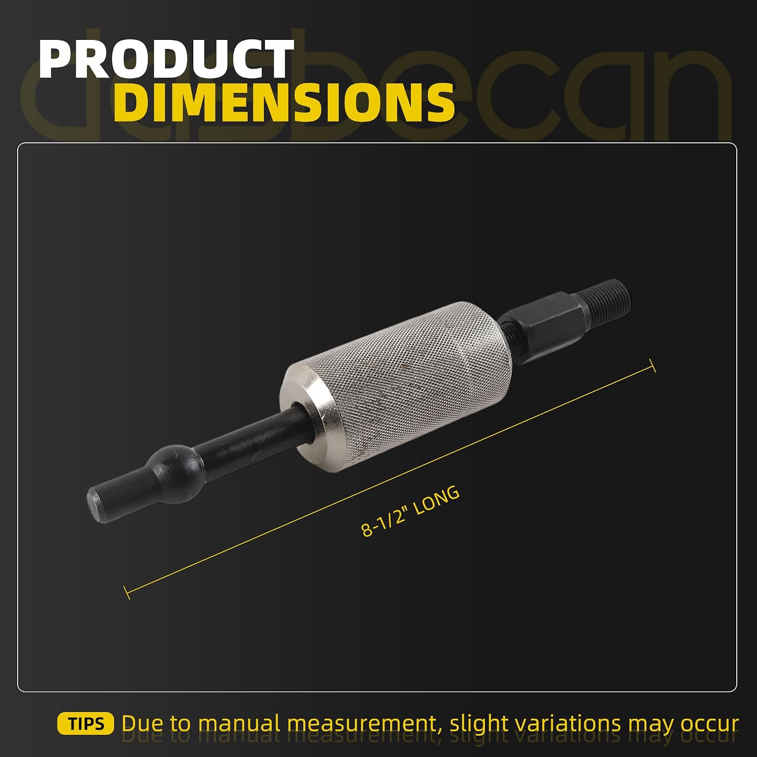 Dasbecan 8-1/2" Tight Spot Slide Hammer Puller 1-1/2 LB Heavy Duty Hammer