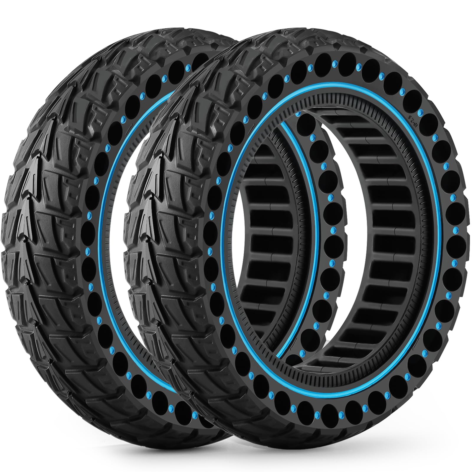 Pneumatici Pieni Per Monopattino Ninebot - 2 Pezzi 10x2.5 Pollici Anti-foratura - Foto 7