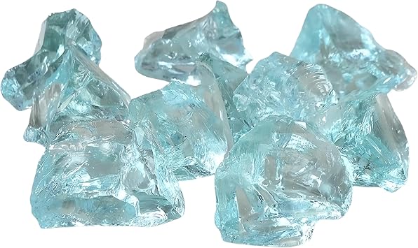 Fish Tank Gravel Stones Decoration 2 lbs, Aquarium Landscaping Glass Stones, Size 3-6cm/pcs, Gravel for Fish Tank, Garden Decoration, Ornaments,Fish Rocks for Aquarium