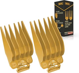Wahl Secure Fit Long Hair Clipper Guards #10 & #12 - Genuine Attachment Combs for Fades, Pompadours & Smooth Long Cuts, Model 3025025