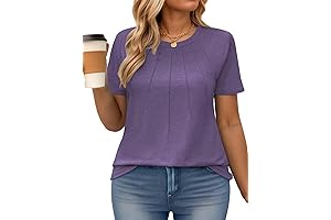 Plus Size Tops for Women Work Casual: Short Sleeve Summer Blouses
