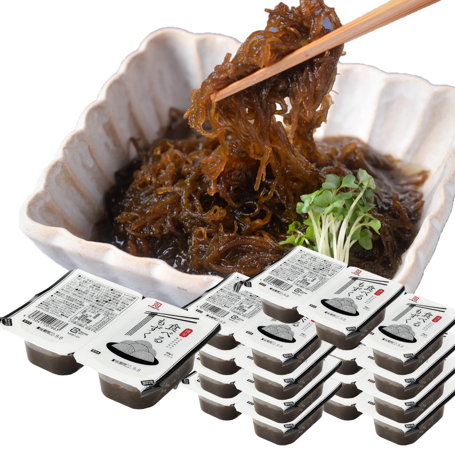 Amazon.co.jp: 【日本一の海藻屋】カネリョウ海藻 食べるもずく 1 