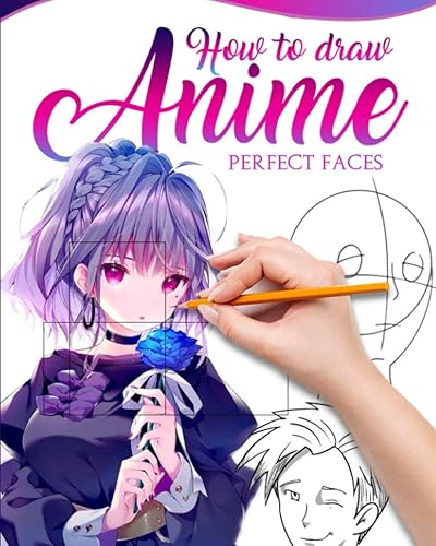 HOW TO DRAW ANIME PERFECT FACES: Master guide to make kawaii faces like an expert