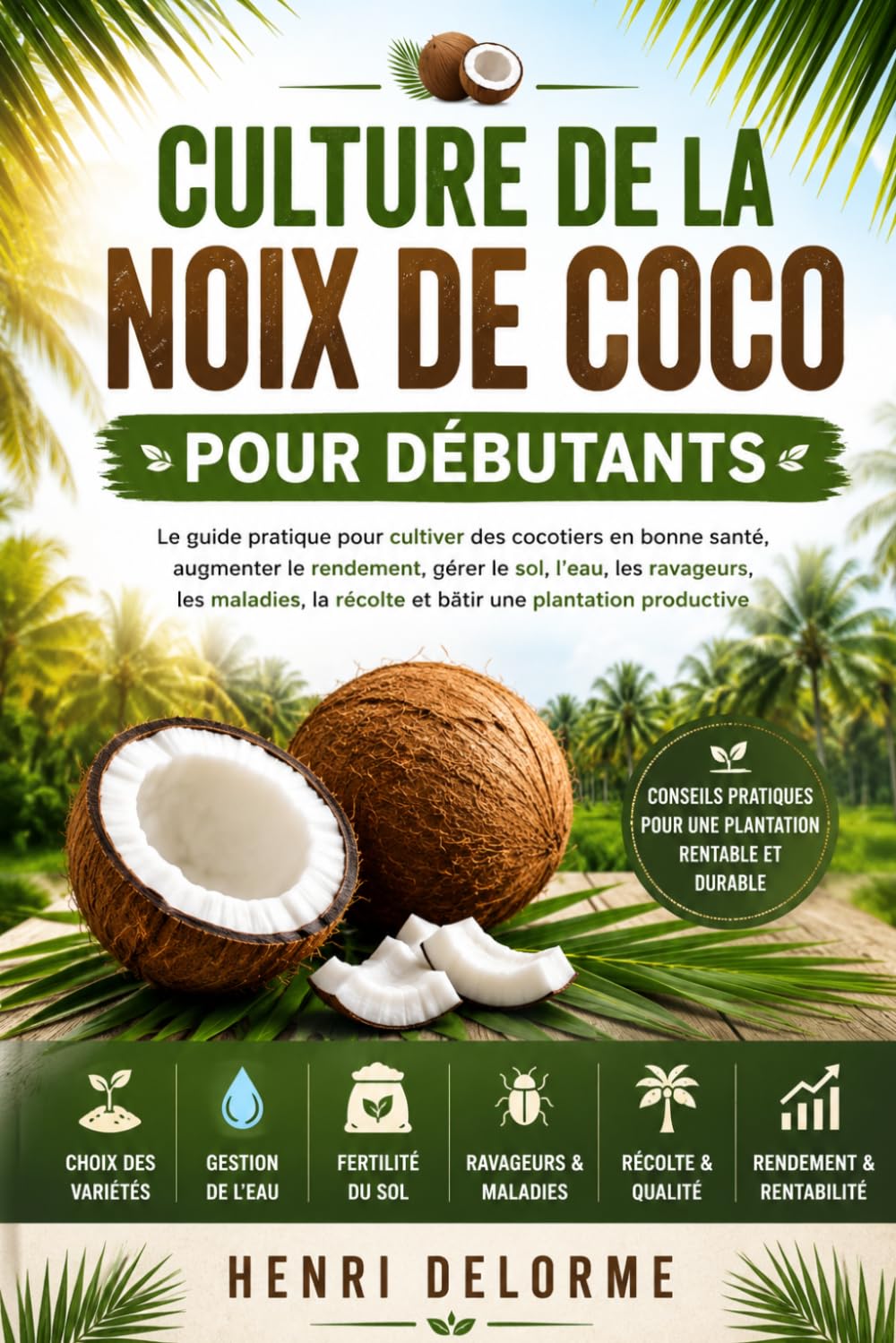 CULTURE DE LA NOIX DE COCO POUR DÉBUTANTS: Le guide pratique pour cultiver des cocotiers en bonne santé, augmenter le rendement, gérer le sol, l’eau, ... la récolte et bâtir une plantation productive