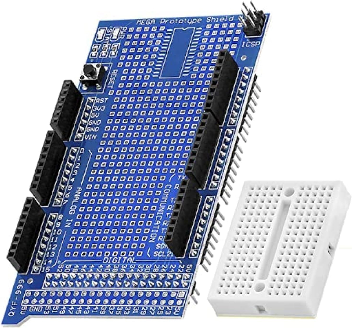 dorcuCom Shield Prototype Arduino Mega V.3 Compatible with Arduino and Mega 2560 R3