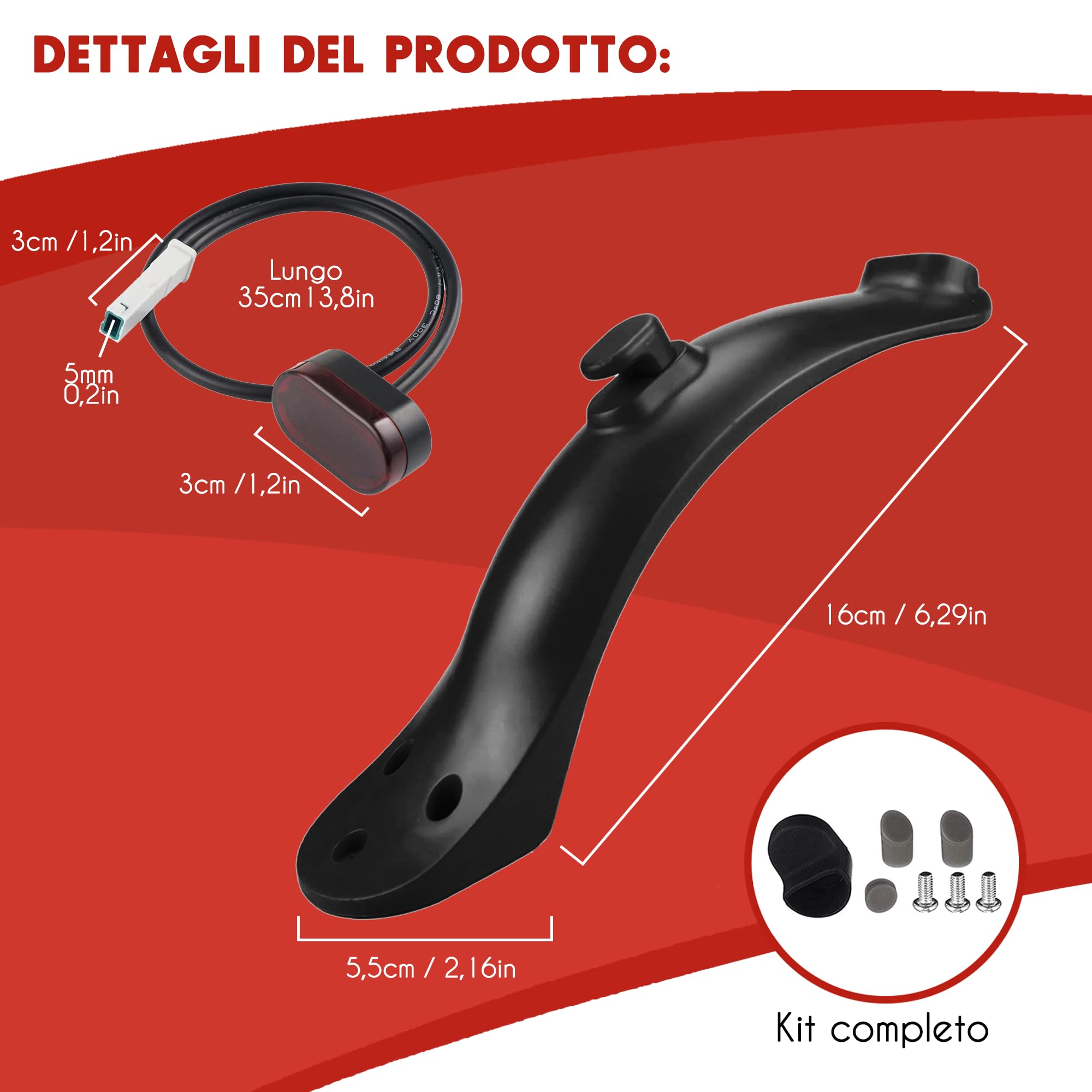 Parafango anteriore per monopattino elettrico DUCATI PRO-I EVO White Edition