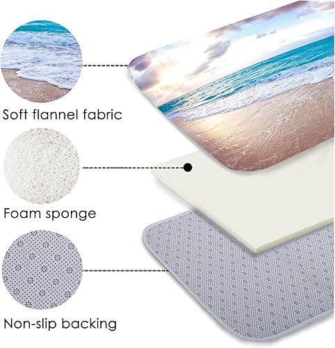 Miniatura 3 de WODEJIA Tapete de franela antideslizante con estampado 3D para mesita de noche y sala de estar, tapetes absorbentes de humedad y polvo para cuarto