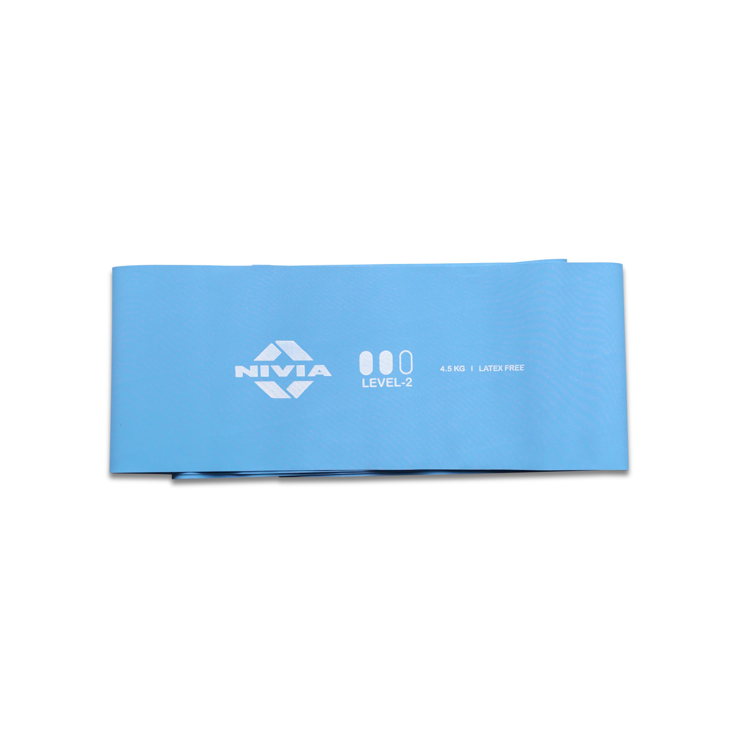 Nivia Stretch Band, Medium Resistance Bands for Workout for Men & Women, Resistance Band for Pull Up, Exercise Band for Home, Theraband for Exercise, 4.5 Kg Resistance (Level - 2, Blue)