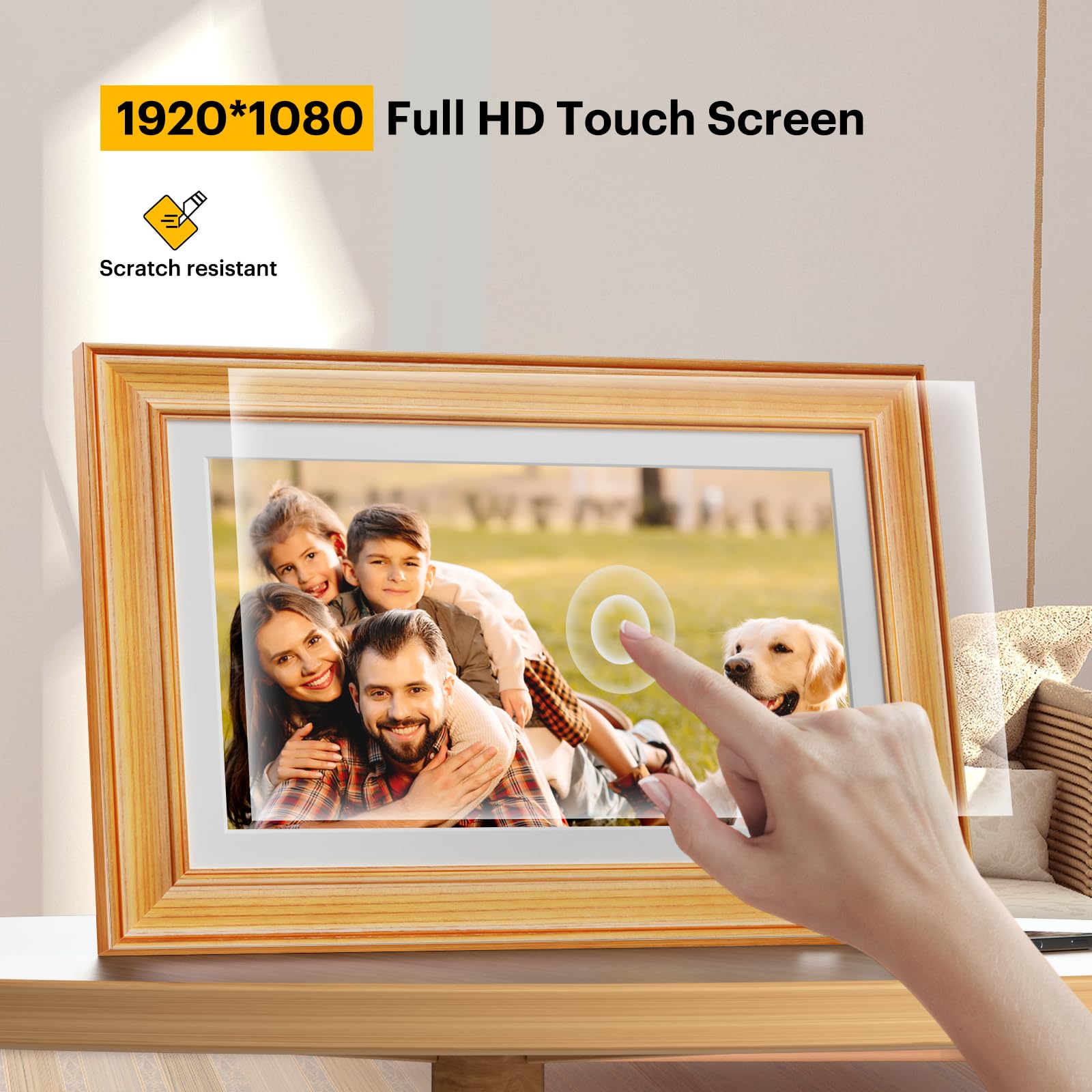 KODAK Cornice Digitale WiFi 14.1 Pollici Cornici Digitali, Full HD Smart Cornice Foto Digitale Touchscreen IPS Cornice Elettronica Cloud con App, Memoria 32GB, Condivisione di Immagini Musica Videos