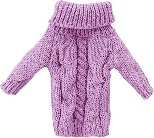 Miniatura 5 de BJDBUS Suéter de cuello alto de invierno para accesorios de muñeca de niña de 11.5 pulgadas (morado)