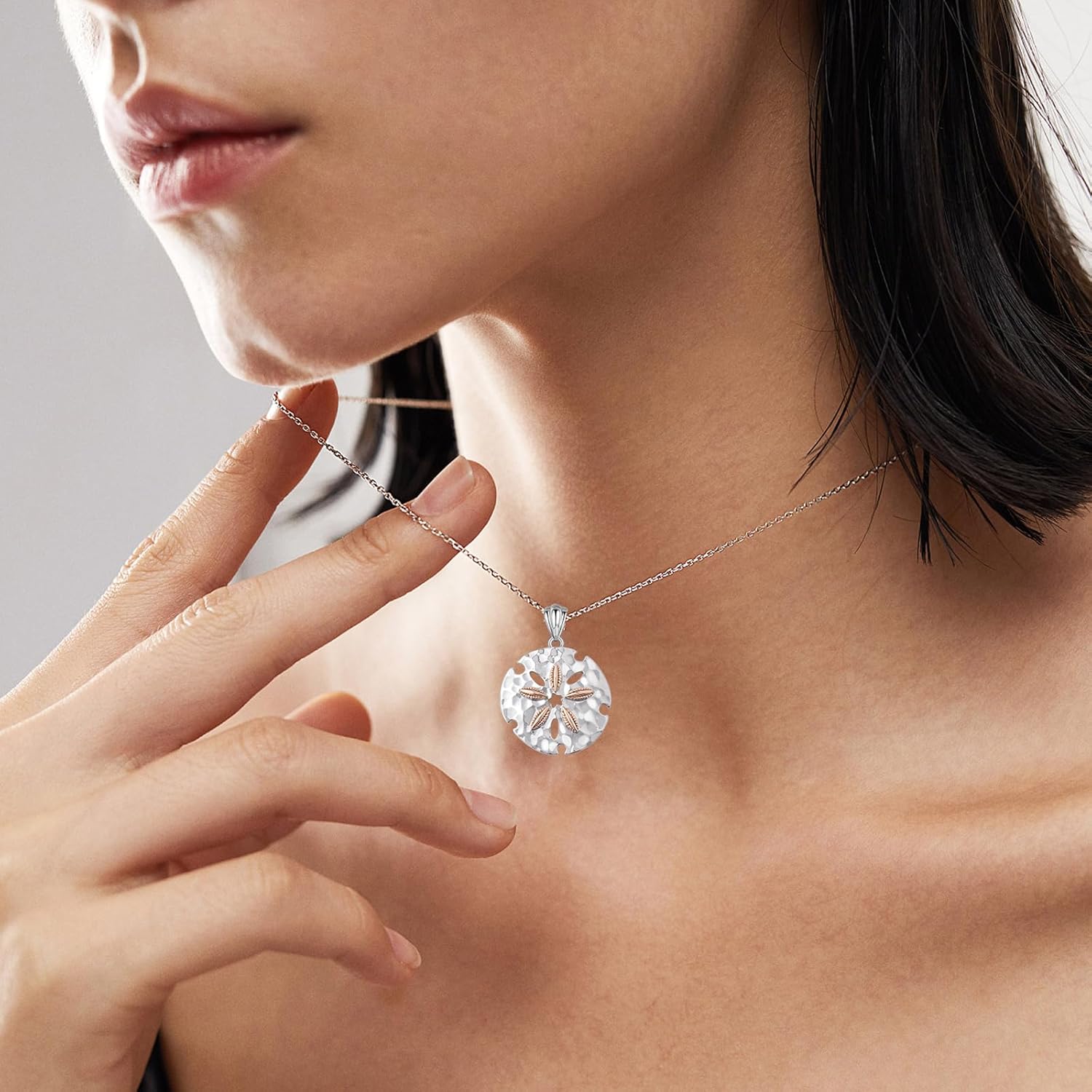 Sand Dollar Necklace for Women - 925 Sterling Silver Hanmer Sand Dollar Pendant Jewelry Gifts for Men - Image 6