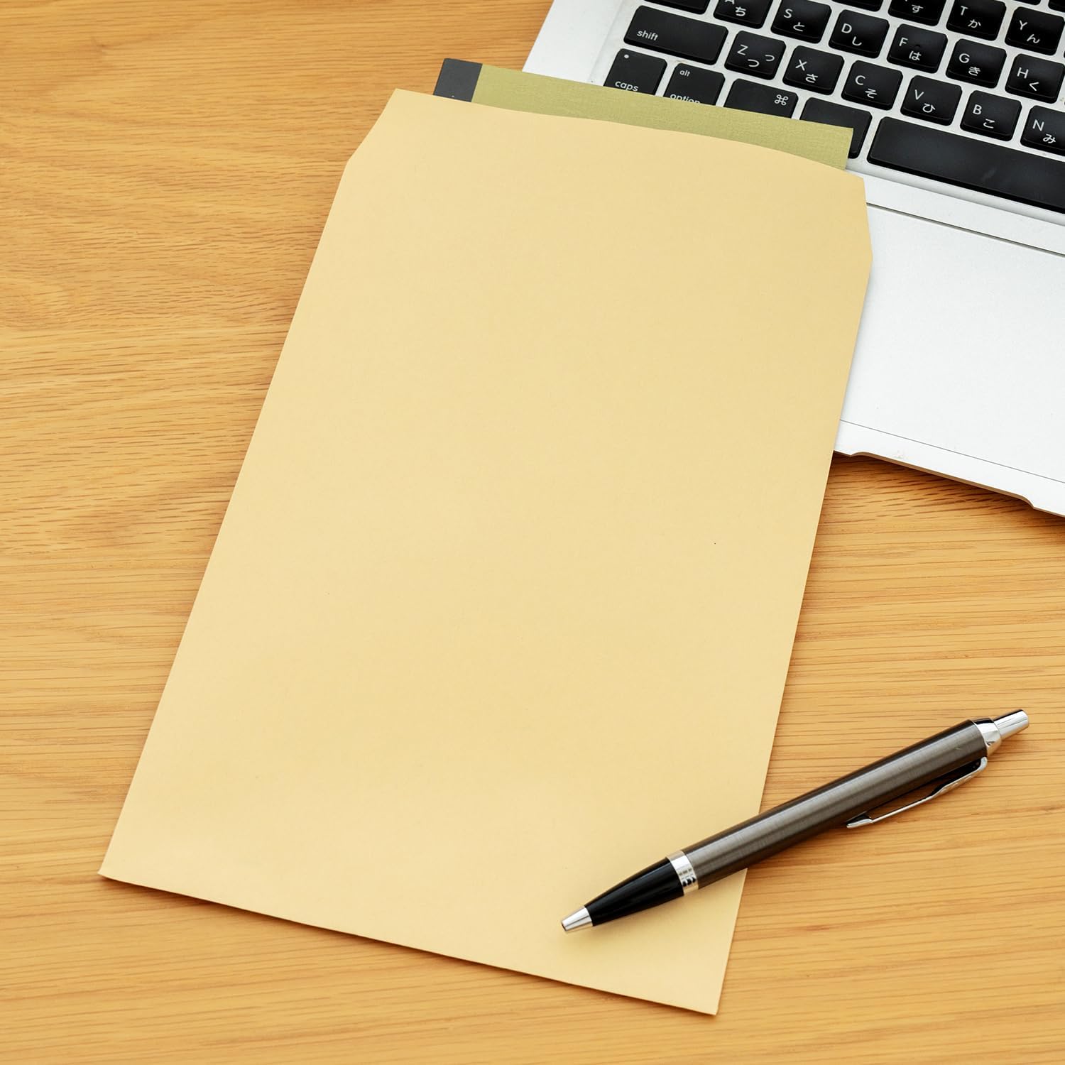 Okina KP8K6 Kraft Envelopes, Square No. 6, Brown, 100 Sheets