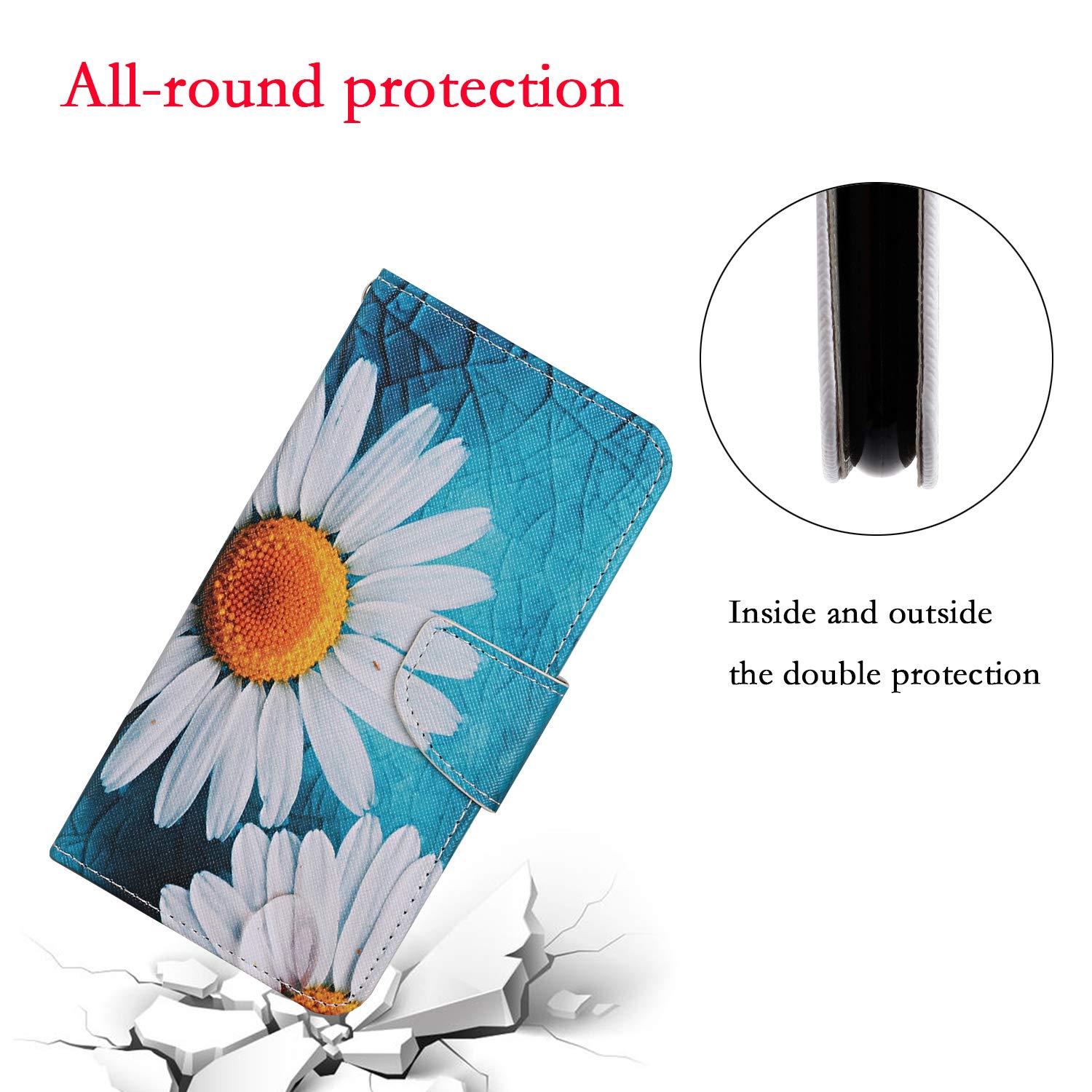 seacosmo Cover per Huawei P40 Pro, Custodia Rugged Antiurto 360 Gradi con Protezione Schermo Integrata, Case Doppia Faccia Full Fronte Retro per