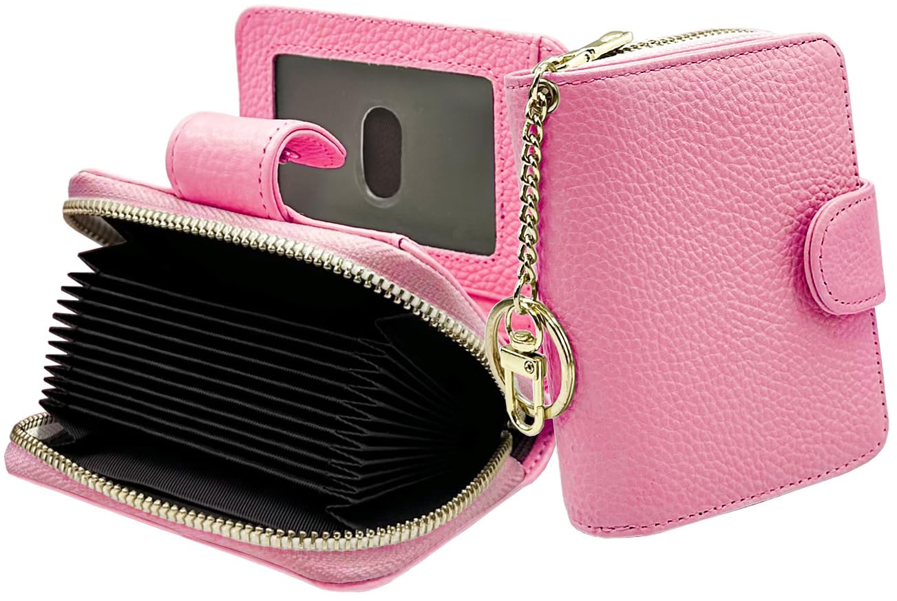 Beurlike Women's RFID Credit Card Wallet Organizer Case Leather Ladies Small Security Card Holder