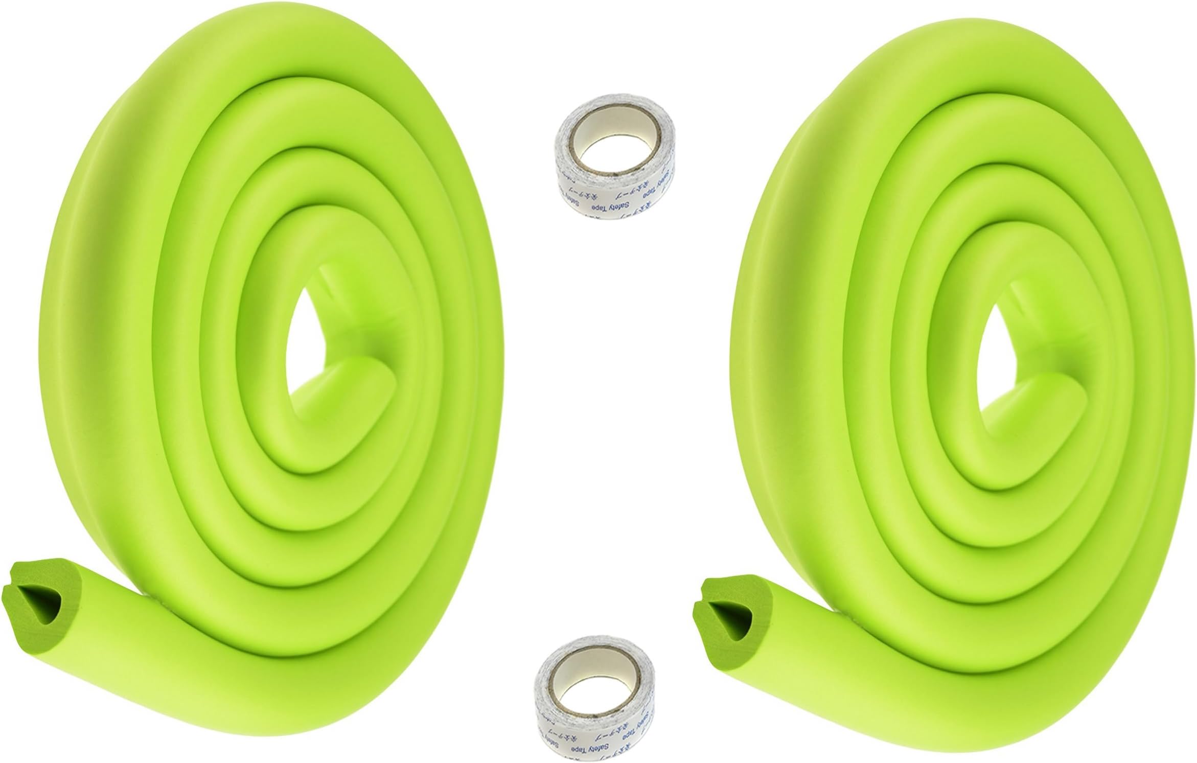 TUKA 12.2ft Edge Guard U-shaped, 4M (2x2M) Extra Thick Foam Edge Protector Childproofing, for Glass Table Edge, Furniture & more, Child Senior Baby Safety Anti Collision Bumper Strip, TKD7003 green