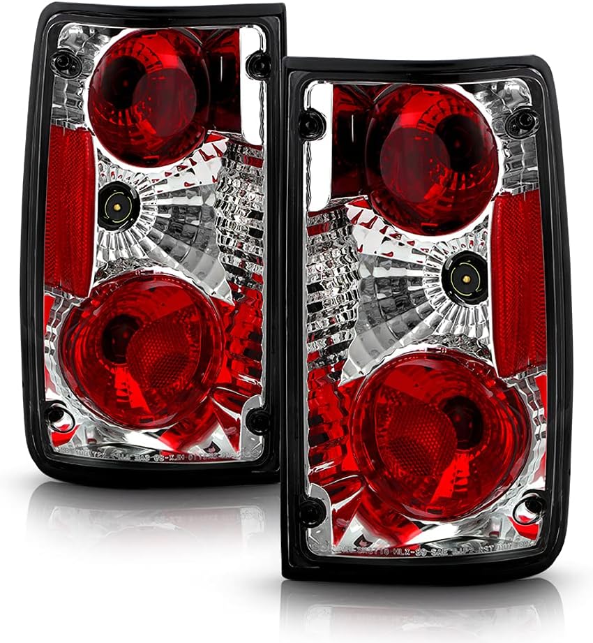 ACANII -For 1989-1995 Toyota Pickup Pick up Truck Clear Tail Lights Rear Brake Lamps 1990 1991 1992 1993 1994 Left+Right