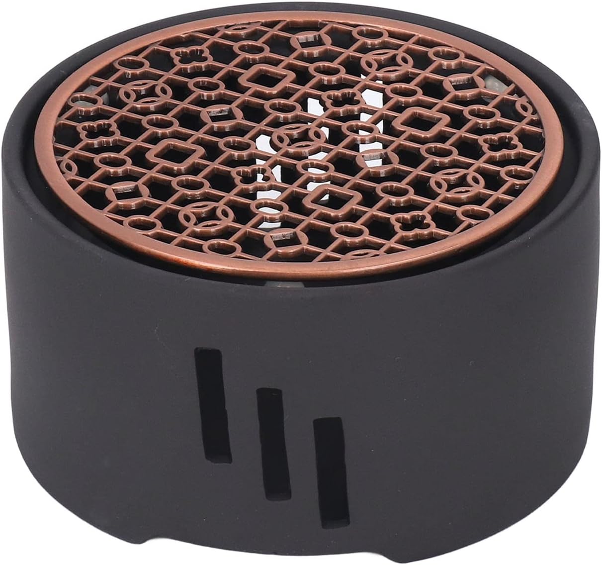 Teapot Warmer Kit with Bronze Mat, Functional Heating Base for Coffee Tea Beverages, Clay and Iron Construction, Compact Warming Tool for Home Kitchen Office Use