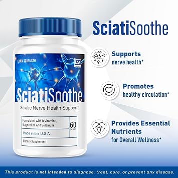 (2 Pack) Sciatisoothe Capsules - Official Sciatisoothe Supplement For Sciatica Support Formula, All Natural Sciati Soothe Vitamins For Overall Health & Wellness Reviews, 120 Capsules For 2 Months