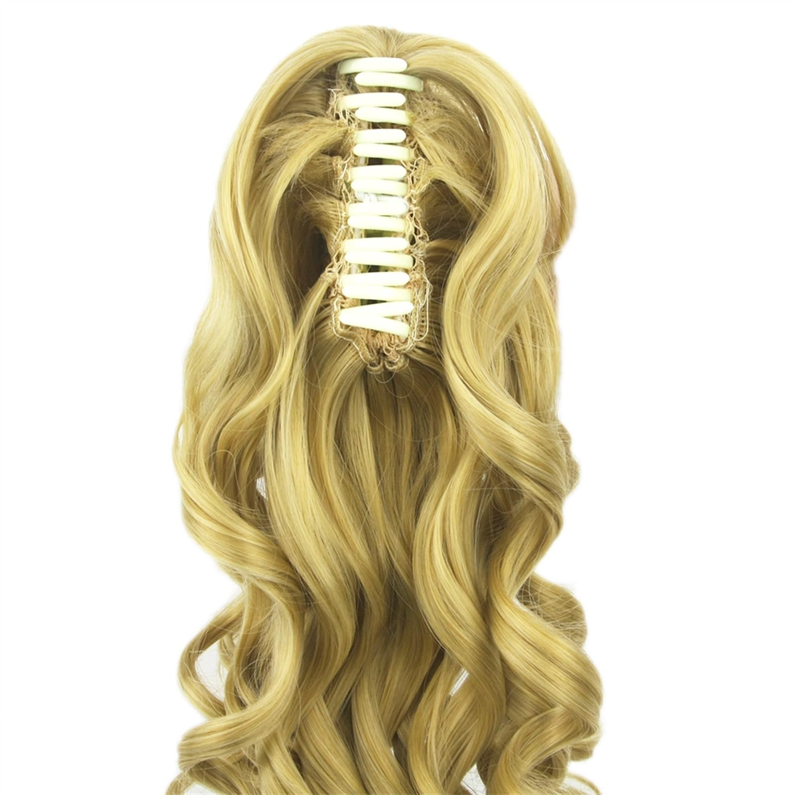 Extension de Queue de Cheval Extensions de Cheveux synthétiques Queue de Cheval 60cm de Long, Noir, Blond, bouclé, avec Griffe, Queue de Cheval Queue de Cheval de Vrais Cheveux(27613)
