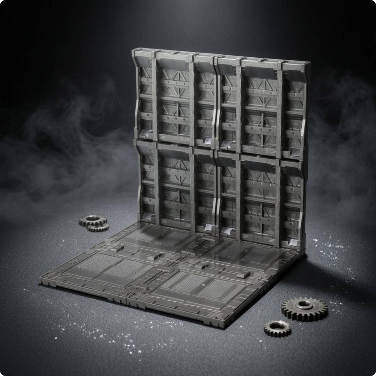 Baoblaze Base per Modellismo Action Figure Supporto Diorama Pannello Industriale Angolare Struttura Plastica Funzione Espositiva Adatto per Collezionisti Ambientazioni Creative, Vt-116-38