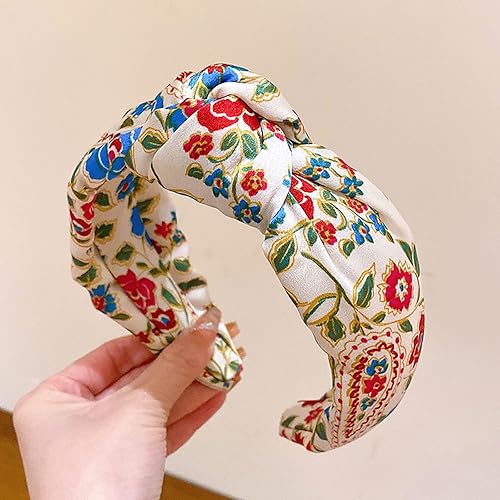 Miniatura 4 de Diadema de moda para mujer, anudada con joyas, adorno de cristal, banda para el pelo mixta, accesorios para el cabello de nailon torcido para niñas