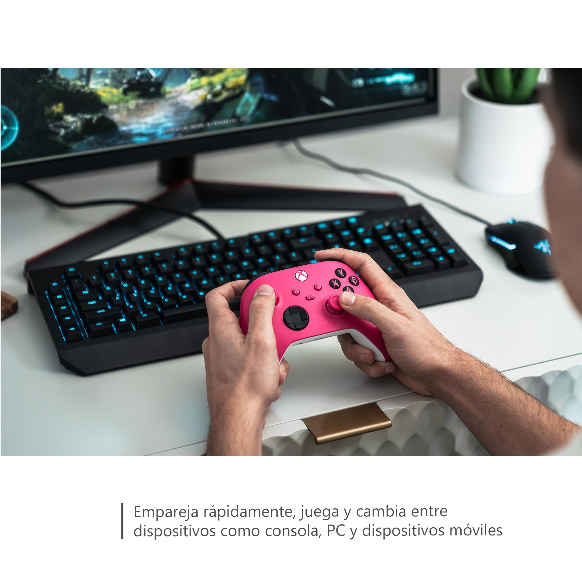 Xbox Wireless Controller Deep Pink Series X/S/One, Windows 10/11, iOS y Android