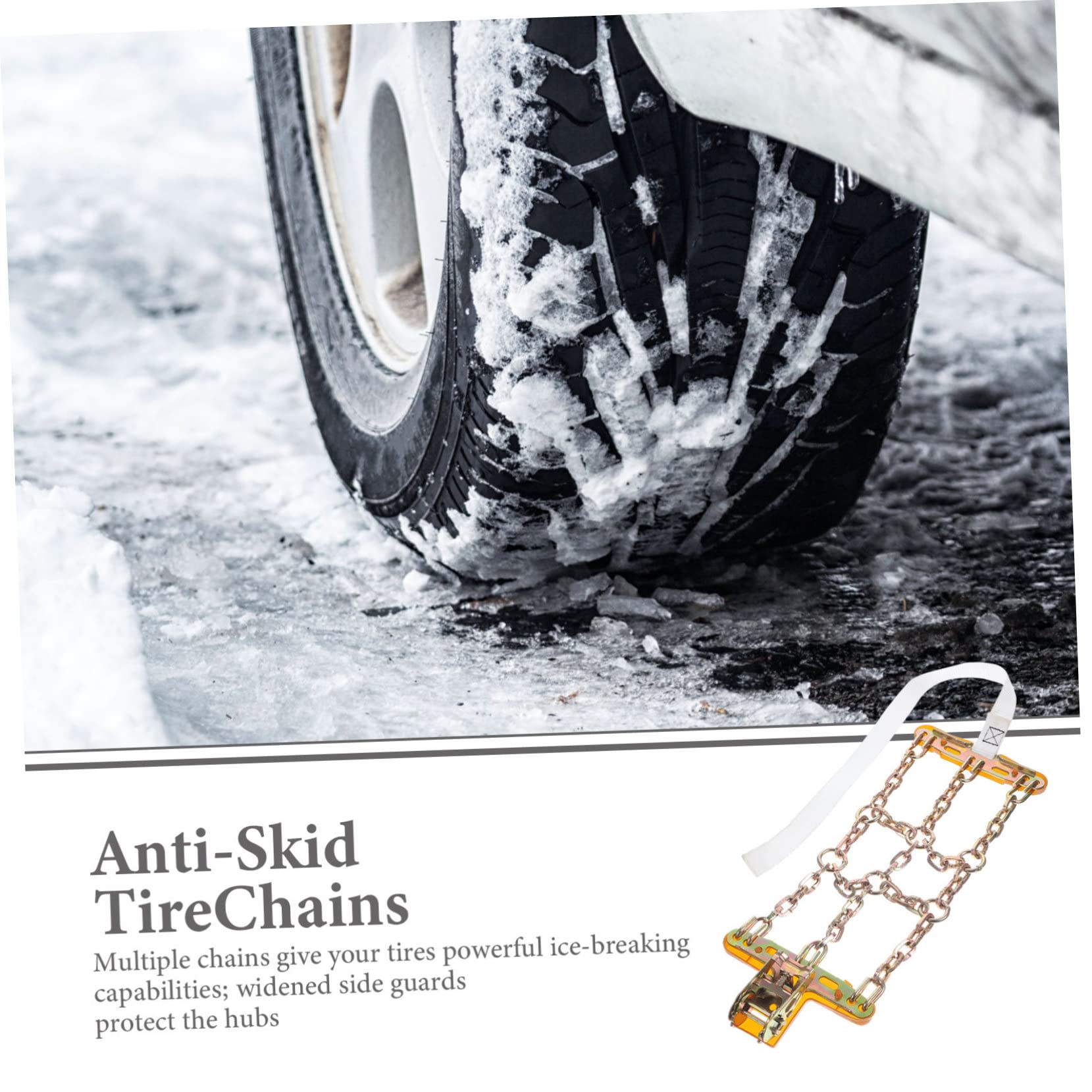 Catene da Neve Regolabili Antiscivolo per Auto e Camion, Metallo e Nylon