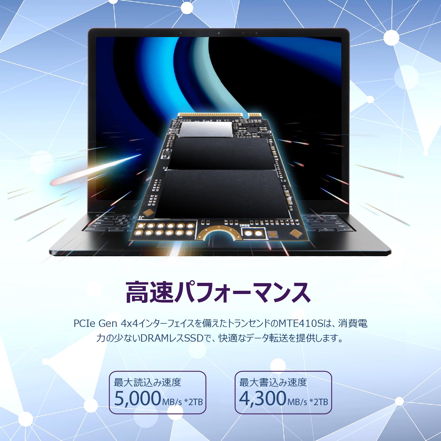 トランセンド M.2 NVMe SSD 2TB PCIe Gen4