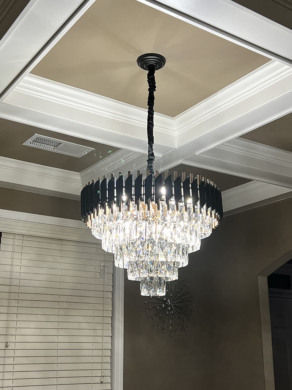 $39/mo - Finance AXILIXI Gold Crystal Chandelier, Modern 30" Round ...