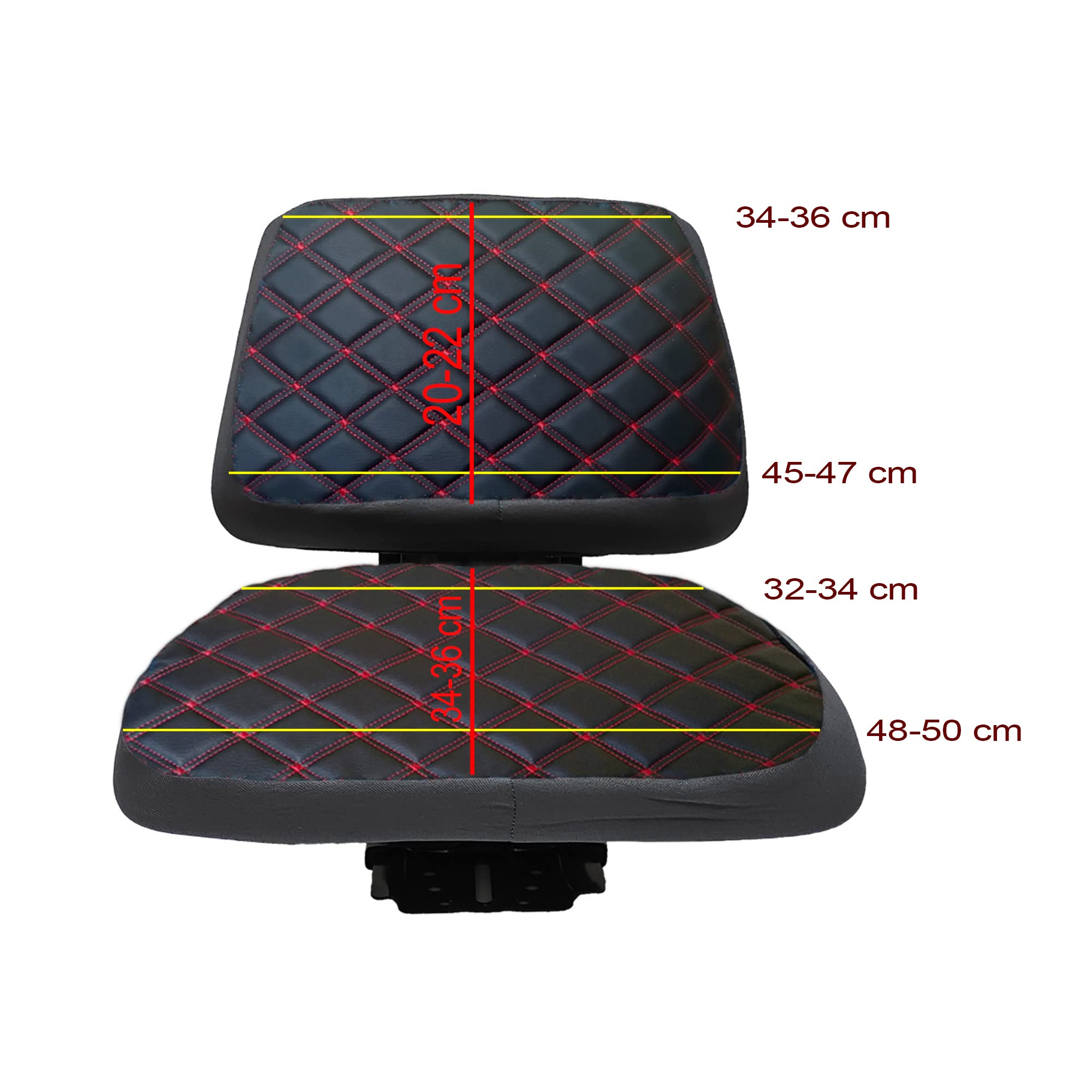 Strapazierfähiger universeller Traktor-Sitzbezug für Traktoren mit flachen Sitzen, Gabelstapler-Sitzbezug, Camuflage-Muster, 4 Farben (schwarzes gesteppter)