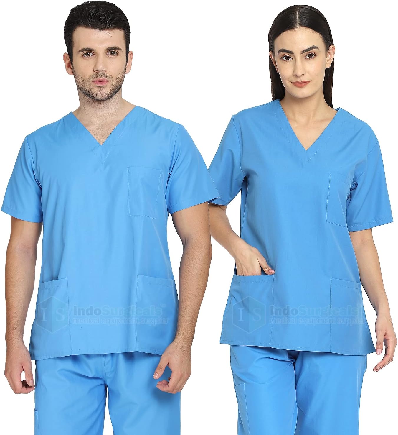 Unisex Scrub Suit OT Dress for Doctors, Surgeons and Health Care Professionals (L, Blue)