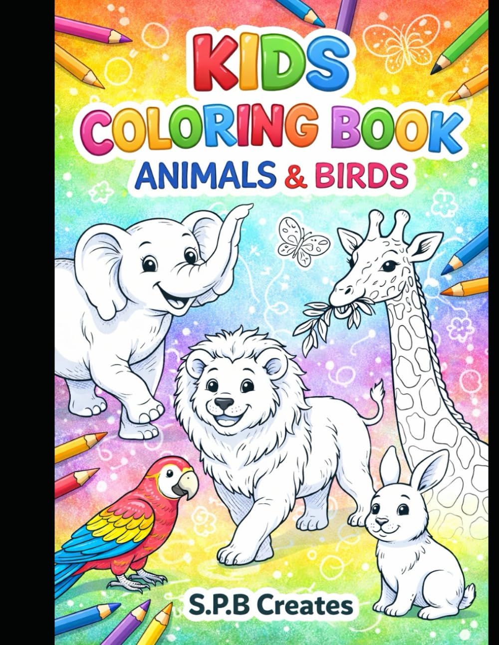 Kids Coloring Book – Animals & Birds | Fun, Easy & Cute Coloring Pages for Kids Ages 3–6