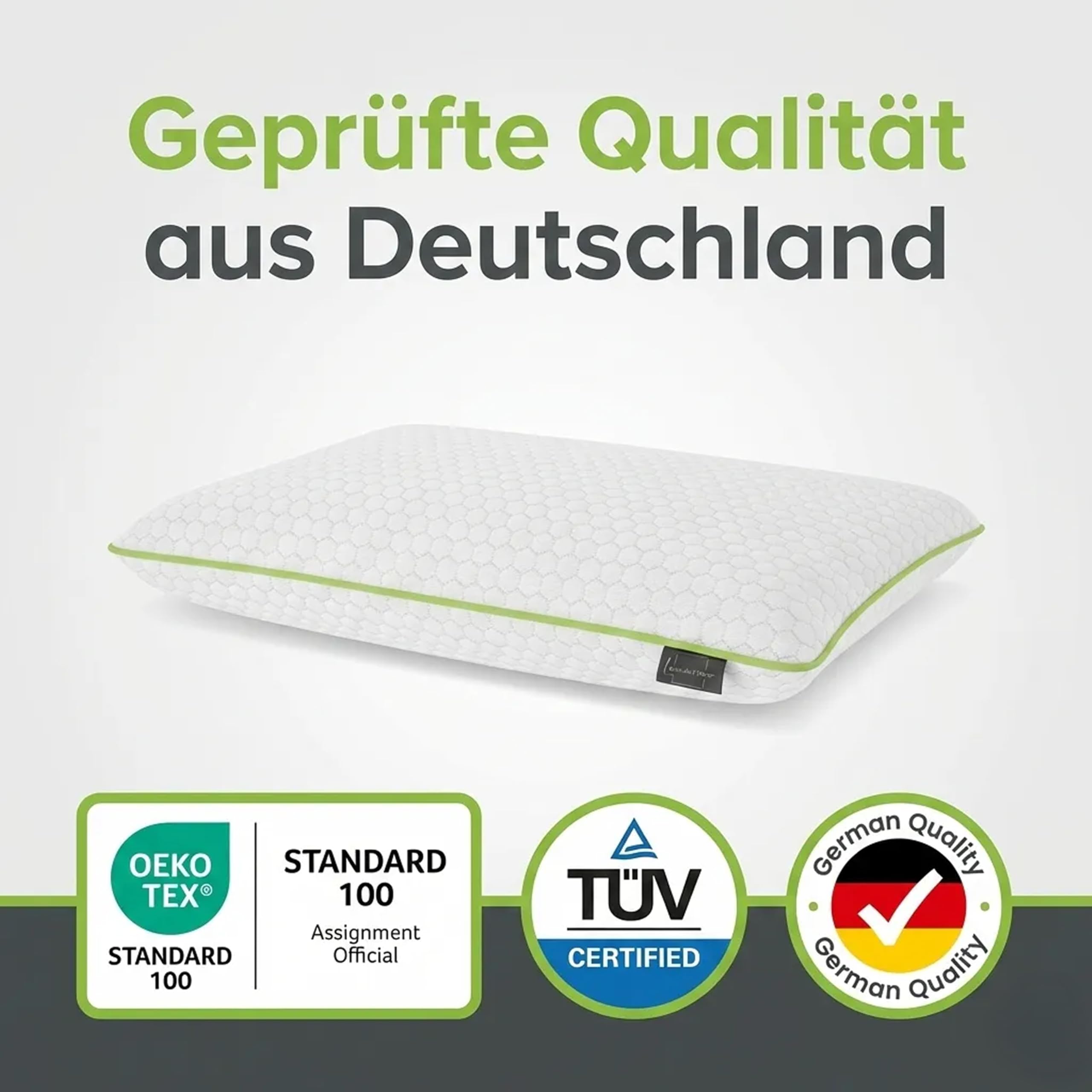 Limarmo Ergonomisches Nackenstützkissen Memory Visco Gelschaum Kopfkissen Für Seiten- Und Rückenschläfer Weiß | Kissen Aus Memory-Gelschaum Für Seiten- Und Rückenschläfer; Deutsche Qualität, Maße 71 X 42 X 12 Cm.