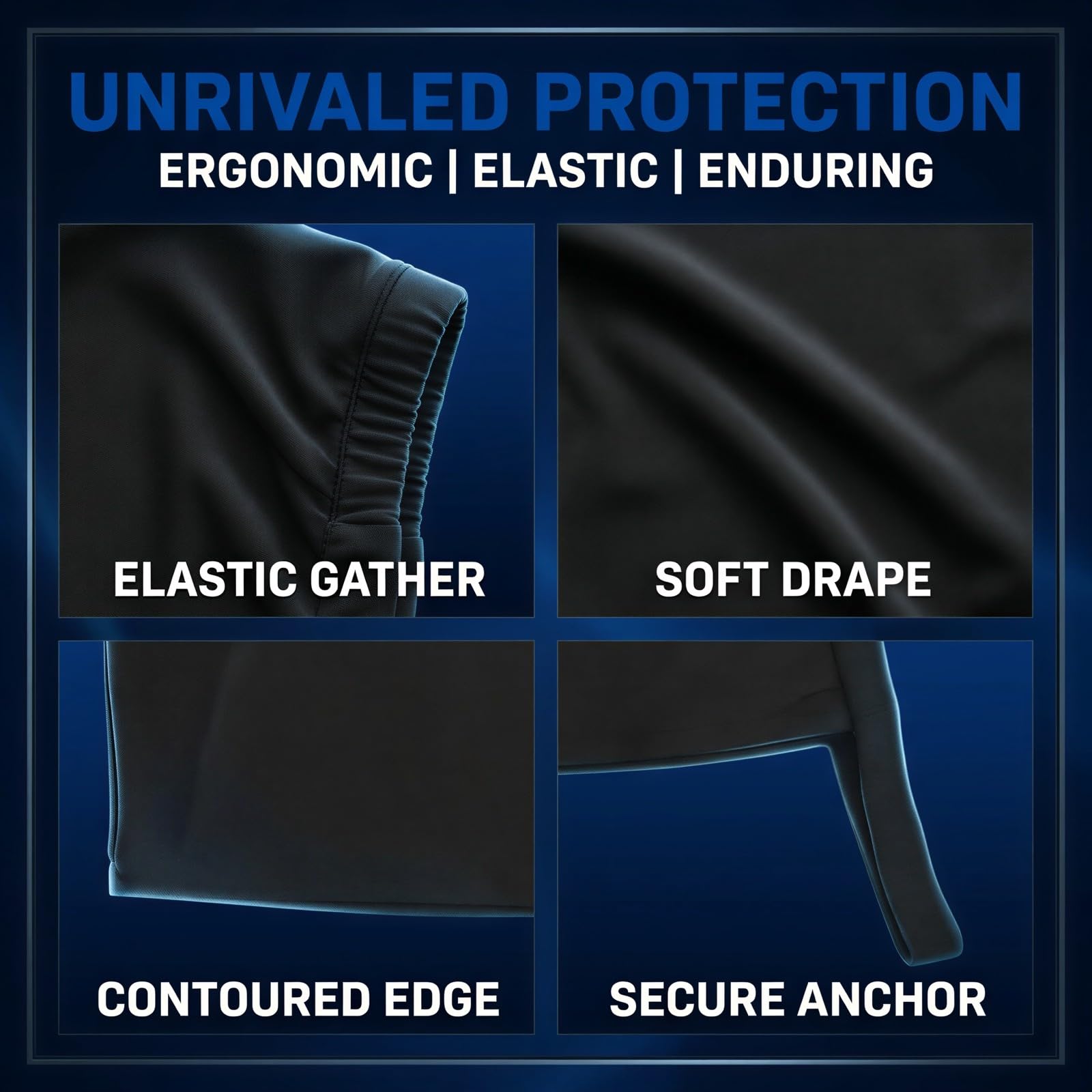 Protezione per collo e spalle per cavallo, protezione elastica contro l'attrito, in morbido spandex, per comfort e sensazione sotto le coperte, nero