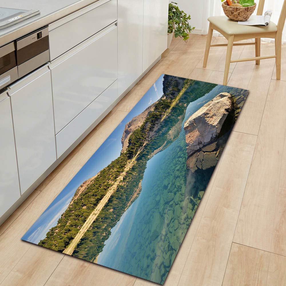 OPLJ Nature Series Door Mat Living Room Bedroom Carpet Comfortable Carpet Home Decor Kitchen Mat A5 40x60cm