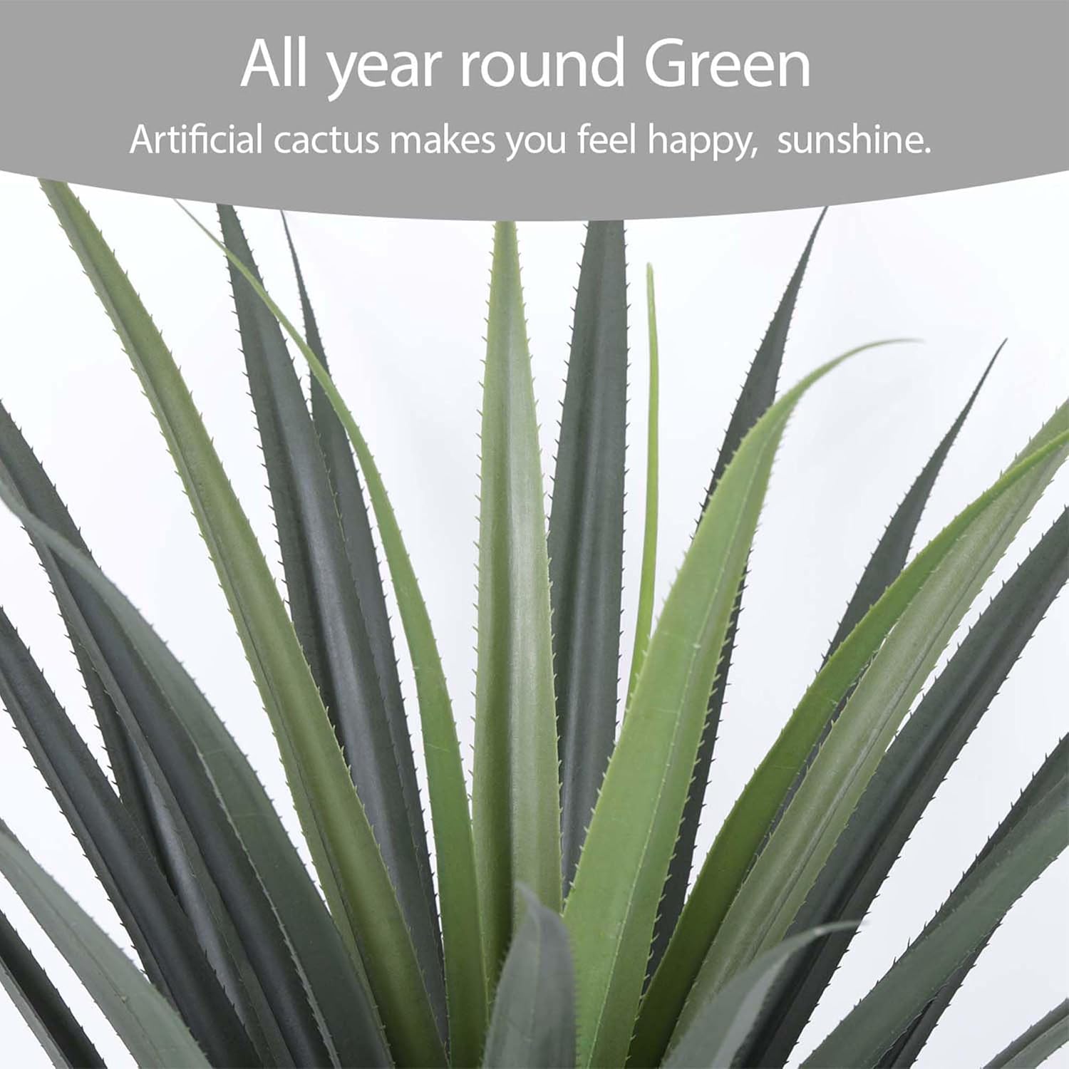 Artificial Spiked Agave Plant 40inch Faux Agave Plants for Front Porch Patio Indoor Outdoor Home Office Decor - Image 3