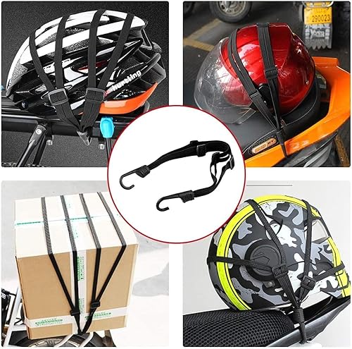 Miniatura 4 de Cinturón de tensión para portaequipajes, cinta elástica para correas de bicicleta, con gancho ajustable para casco de motocicleta