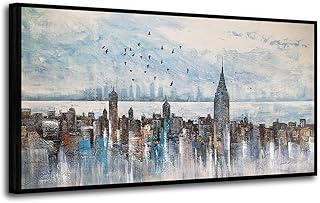 Arjun Cityscape Wall Art New York City Buildings Picture Modern Abstract...