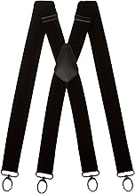 Olata Breite und Robuste X-förmige Hosenträger mit Karabinerhaken – 4 cm breit, Verstellbar, Unisex, Ideal für Arbeit und Alltag