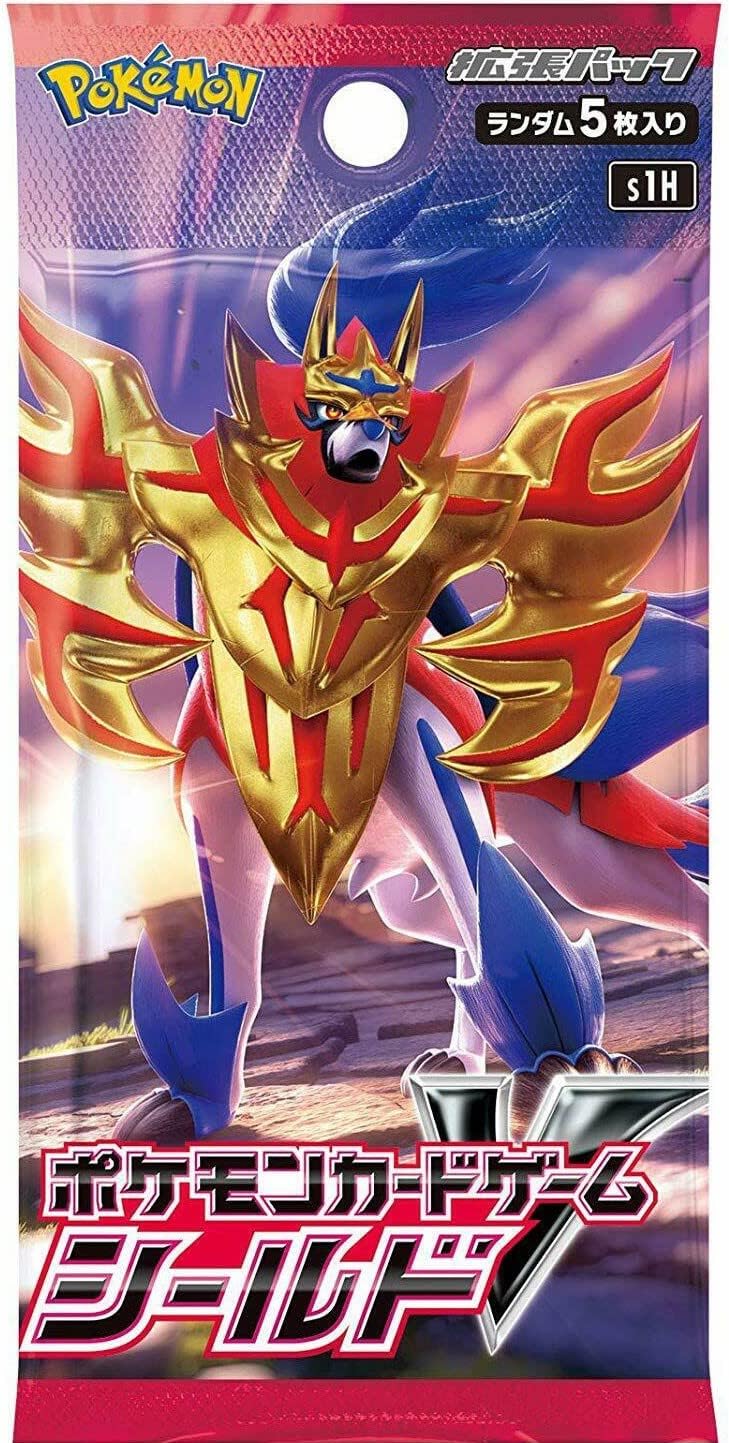 Pokemon (1pack) Card Game V Sword & Shield Expansion Pack Shield Japanese.ver (5 Cards Included)