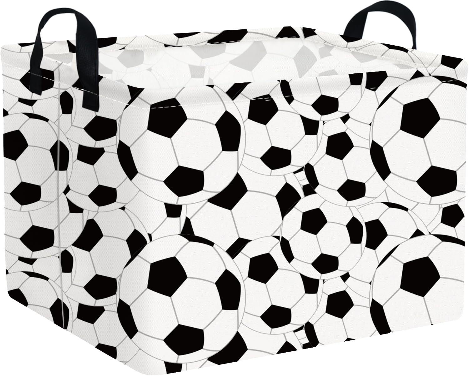 FXOLCSHE Rectangular Easter Soccer Basket,Sports Boys box,Collapsible waterproof college dorm laundry basket,Baby Nursery Hamper,Boys Soccer Room Decor(Big football)