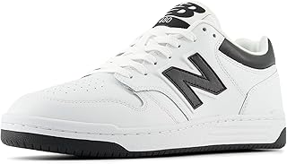 New Balance Men's 480 V1 Sneaker, White/Black, 4.5