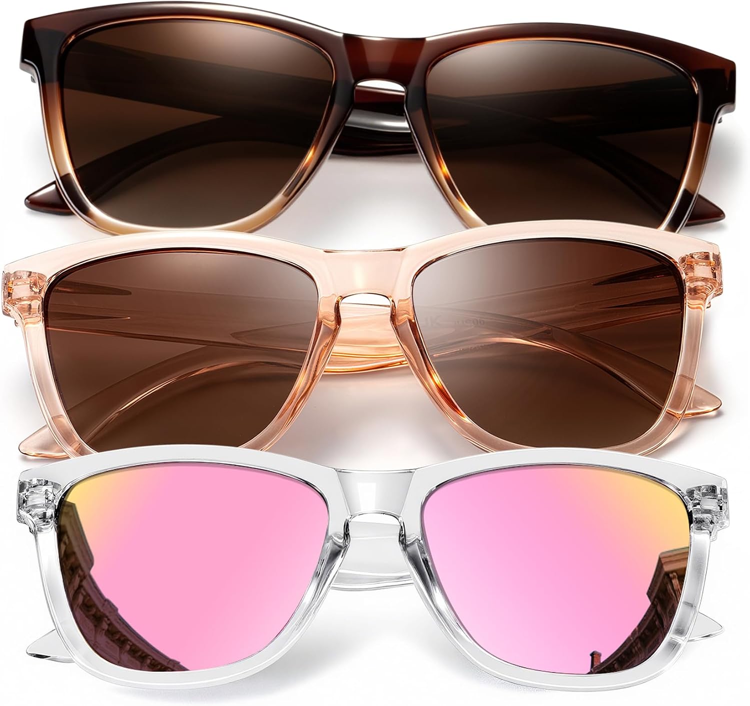 KALIYADI Womens-Sunglasses Polarized Sunglasses-Womens Trendy: Retro Sun Glasses with UV Protection for Travel Driving
