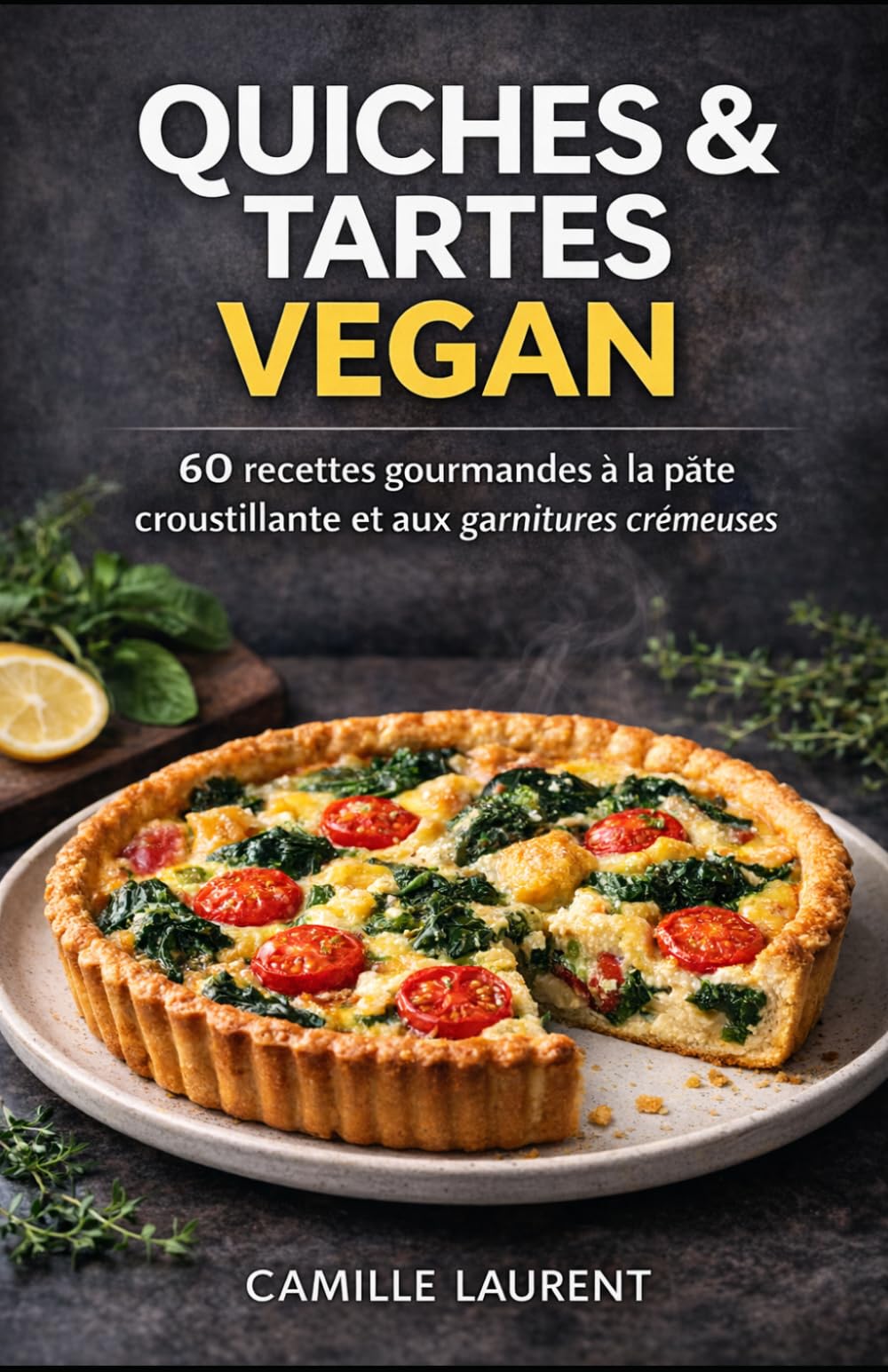 Quiches & Tartes Vegan: 60 recettes gourmandes de quiches, tartes salées et brunchs vegan à la pâte croustillante: Recettes faciles sans œufs ni ... du quotidien, brunchs et repas à partager
