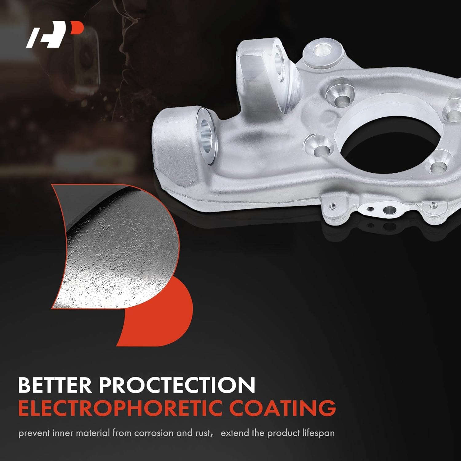 A-Premium Front Suspension Steering Knuckle Compatible with Audi A6 2006-2011, A6 Quattro 2005-2011, Left Driver Side