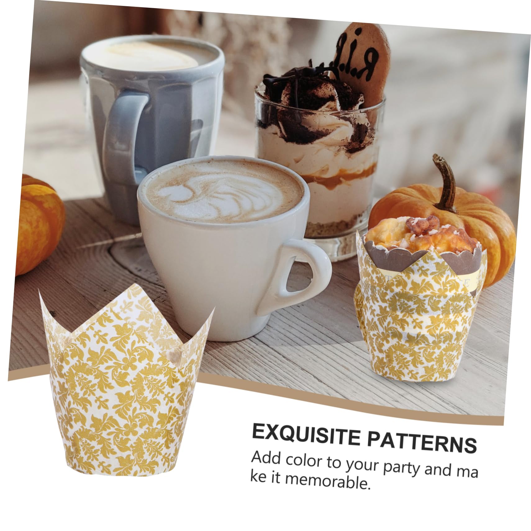 LIFKOME 2 Juegos De Envoltorios De Papel Para Muffins Envoltorios De Chocolate Capacillos Para Pasteles Envoltorios De Para Para Bodas Cumpleaños Y Fiestas (100 Unidades)