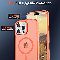 Vista 82 de SUPFINE - Funda magnética para iPhone 13 Pro Max (compatible con MagSafe), (protección contra caídas de grado militar de 10 pies), delgada, Negro