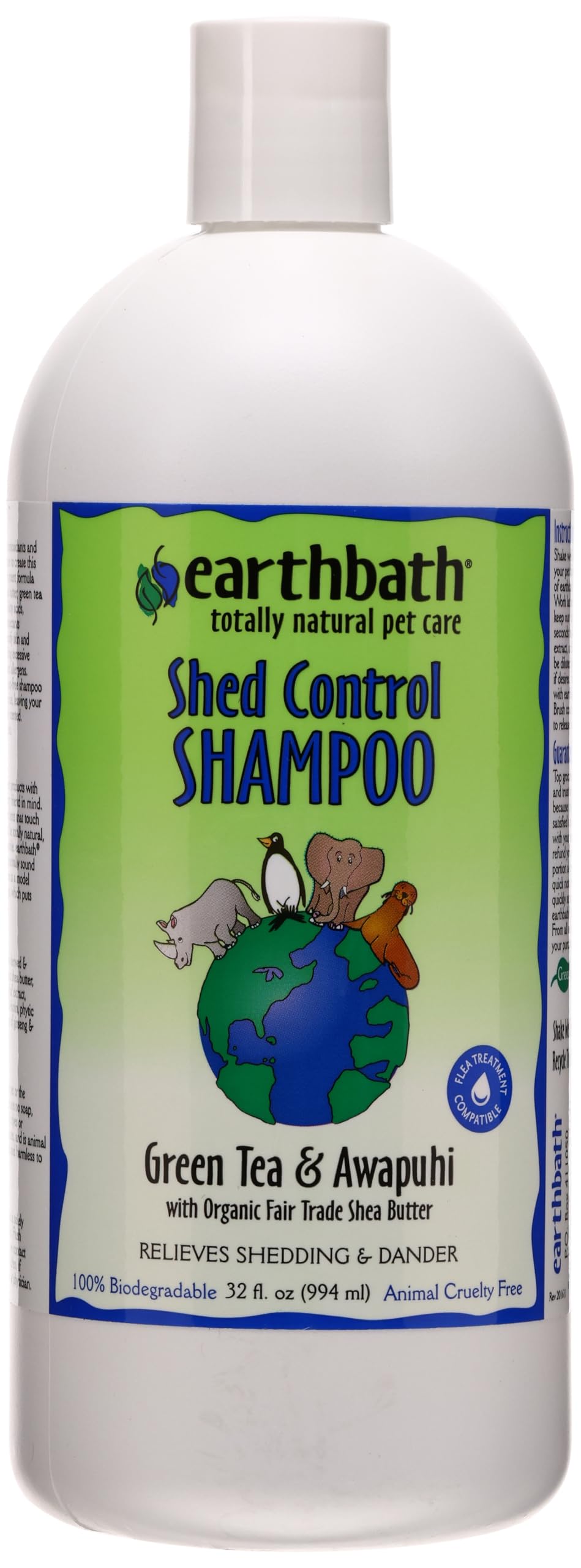 Shed Control Shampoo Green Tean & Awapuhi Relieves Shedding & Dander 32oz